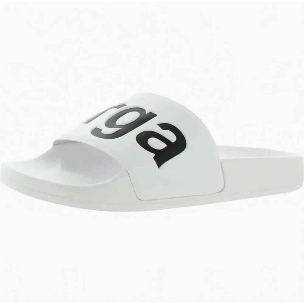 Superga 1908 Signature Pool Slide Sandals‎ White-Black Size 10(Medium)